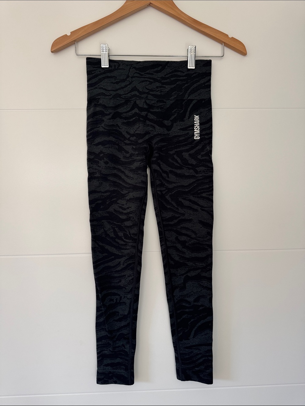 Gymshark Black Zebra-Print Leggings